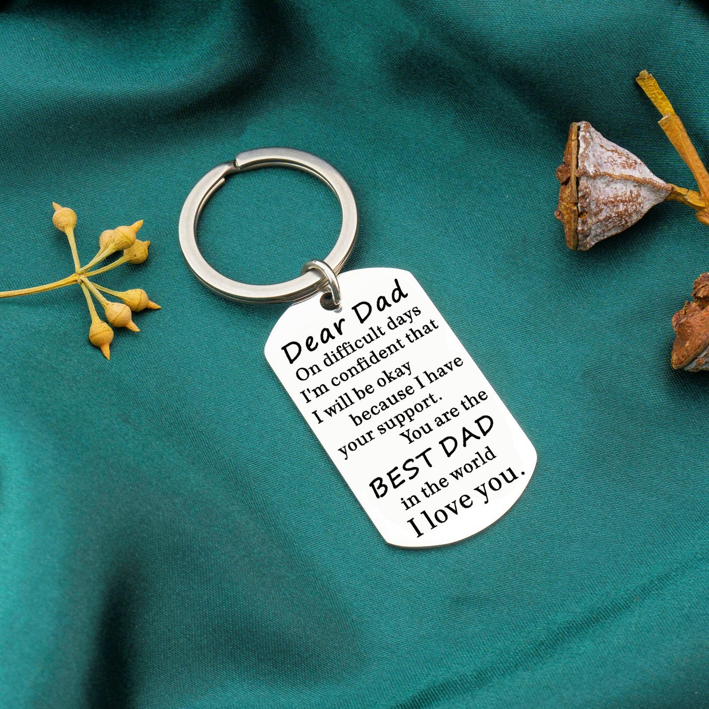 AOBIURV Dad Keychain Appreciation Gift For Dad Gift For Father From Son-Father’s Day Birthday Christmas Presents