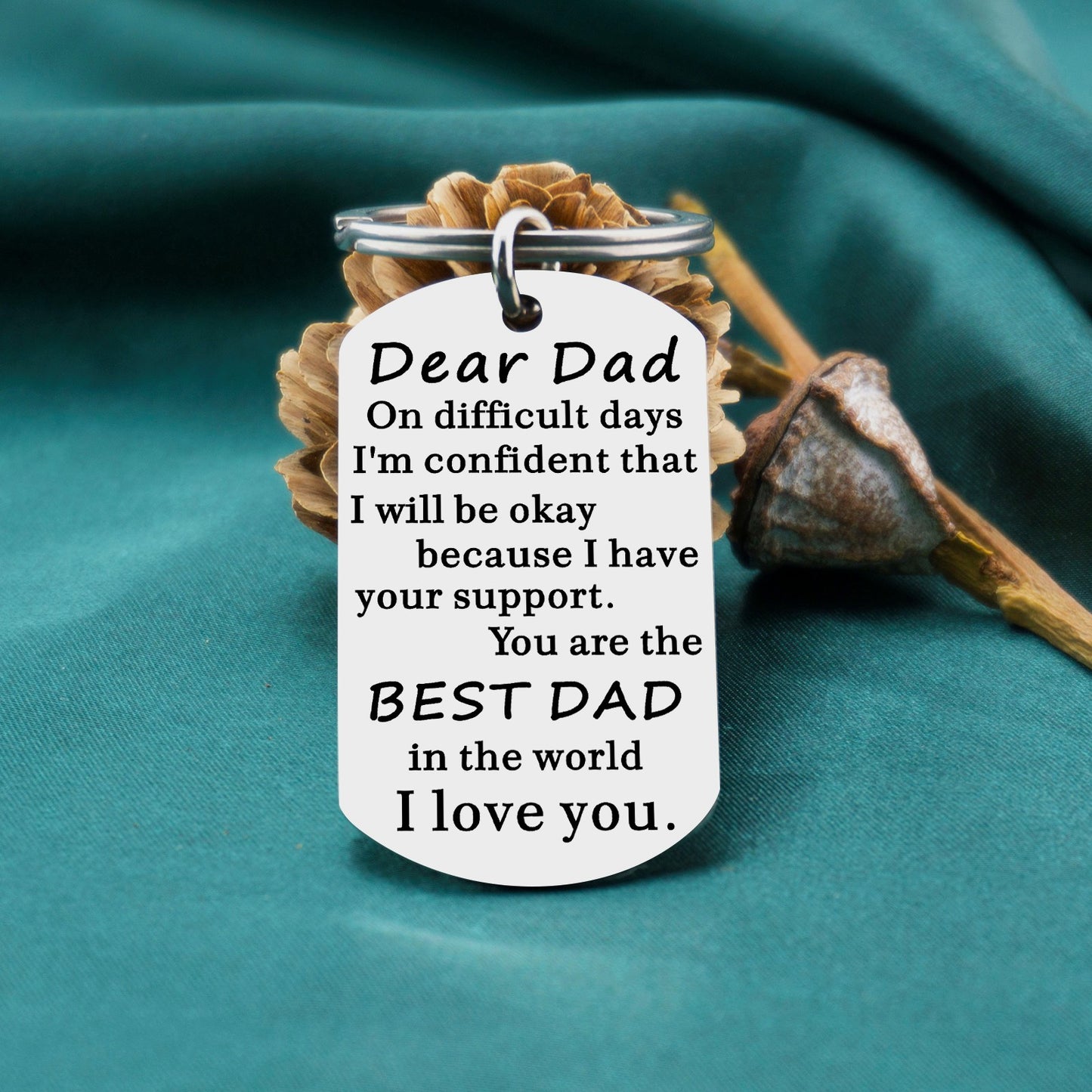 AOBIURV Dad Keychain Appreciation Gift For Dad Gift For Father From Son-Father’s Day Birthday Christmas Presents