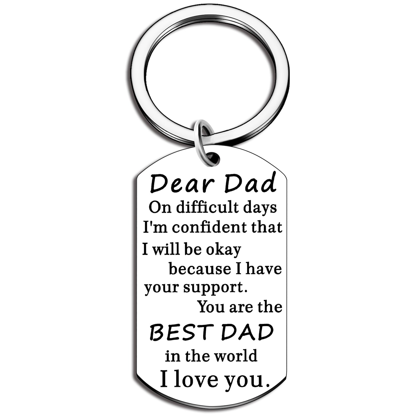 AOBIURV Dad Keychain Appreciation Gift For Dad Gift For Father From Son-Father’s Day Birthday Christmas Presents