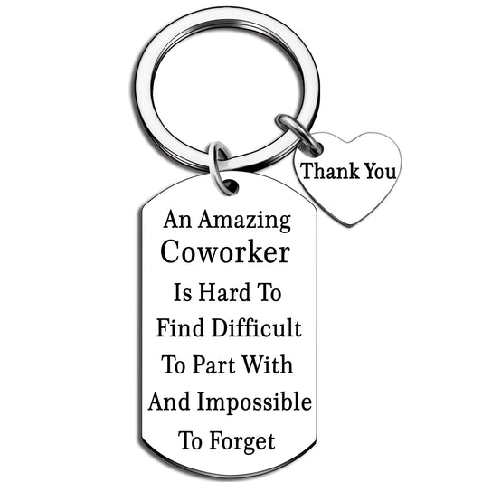 AOBIURV Coworker Keychain Thank You Gifts Appreciation Gifts For Coworker Retirement Gifts For Men Women