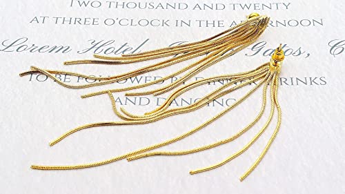 Gold Tassel Earrings Long Chain Earrings for Women Teen Girls Tassel Dangle Drop Earrings Prom Sexy Earrings