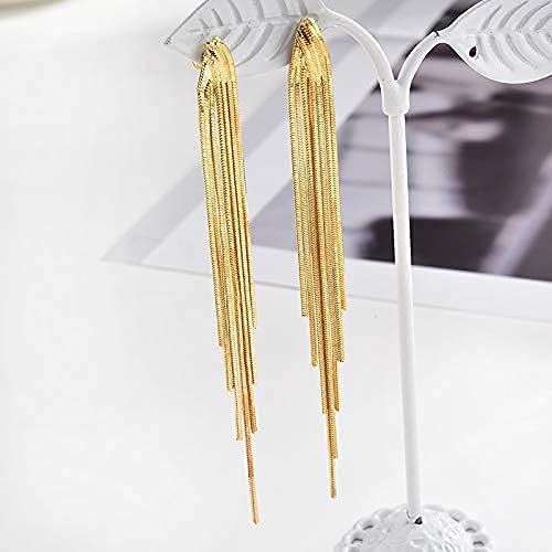 Gold Tassel Earrings Long Chain Earrings for Women Teen Girls Tassel Dangle Drop Earrings Prom Sexy Earrings