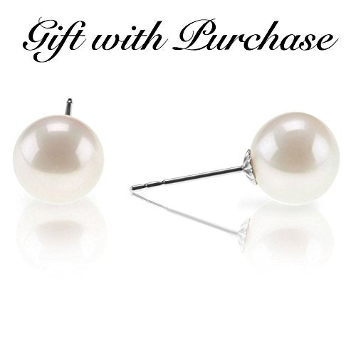 14K Rose Gold Plated Sterling Silver Post Climber Arrow Ear Crawler Pearl Earrings Set