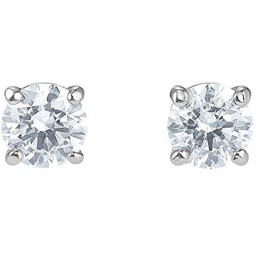 Attract Pierced Stud Earrings, Clear Crystals on a Rhodium Finish Setting, Part of the Swarovski Attract Collection