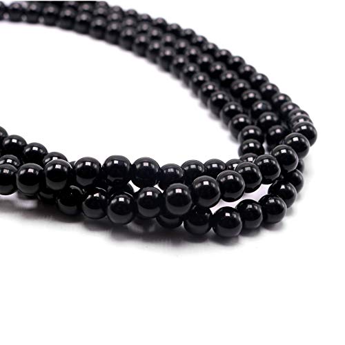 Black Long Pearl Necklace for Women Layered Faux Pearl Beads Strand Necklace Costume Jewelry, 69",Diameter Pearl 8MM