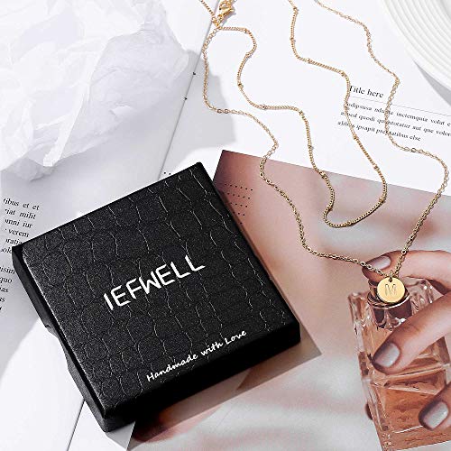 Dainty Gold Necklaces for Women, Layered Necklaces for Women Teen Girls Letter Necklaces for Teen Girls Coin Necklaces for Teen Girls Gold Jewelry for Women Teen Girls Gifts（A）