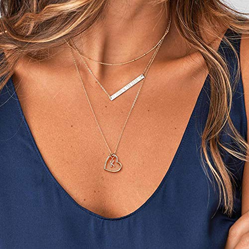 Gold Initial Necklaces for Teen Girls, CZ Heart Pendant Initial A Necklaces for Teen Girls Women, Dainty Letter Necklace for Women Girls Jewelry Cute Heart Necklace Jewelry for Girls Gifts for Her