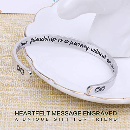 Friendship Gifts Friendship Bracelets Friend Gifts for Women Friends Female BFF Bestie Jewelry Friend Bracelet Best Birthday Christmas Ideas Stuff A True Friendship Is A journey Without An End