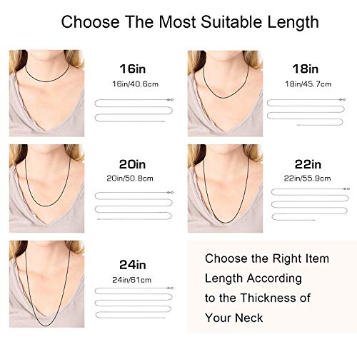 925 Sterling Silver Chain Necklace Chain for Women Girls 1.1mm Cable Chain Necklace Upgraded Spring-Ring Clasp - Thin & Sturdy - Italian Quality 16 Inch