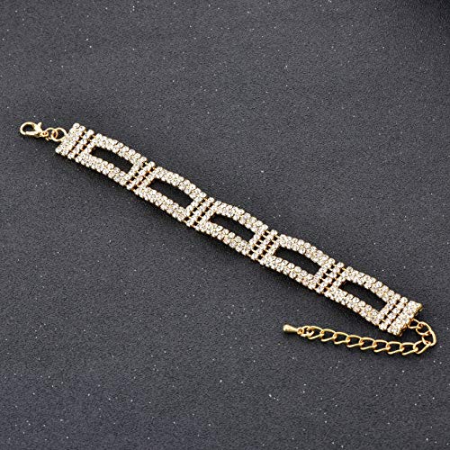 Long Way Women's Silver/Gold Plated Crystal Bracelets 6.7"+2.4" (165)